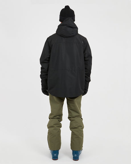 Xtm Traverse Iii Mens Jacket 2026 ski jacket -- Black colorway detail view of hood lining and wrist cuff design
