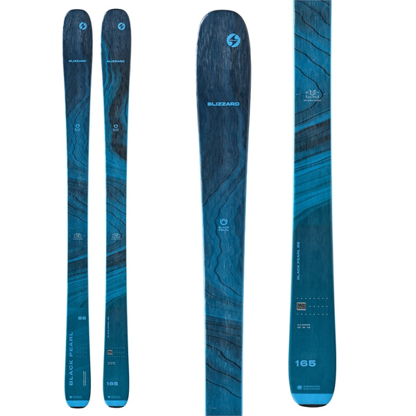 This is an image of Blizzard Black Pearl 88 womens skis Package